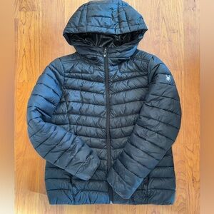 Spyder black women’s coat with a hood size M